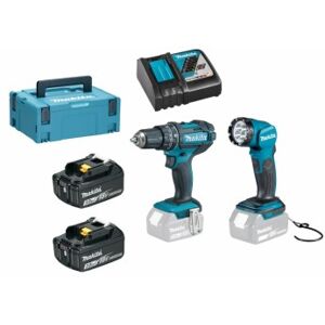 Makita DLX2497J DHP482 + 2x 3Ah Akku + Ladegerät + DML815