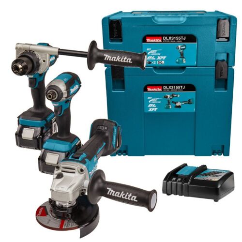 Makita Akku-Bohrschrauber, Winkelschleifer, 18 V, 5,0 Ah, DLX3155TJ akkubohrer