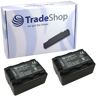 Trade-shop - 2x Premium Kamera Li-Ion Akku 3,6V/3,7V 1800mAh mit Infochip für Panasonic HC-V100M HC-V100MK HC-V300 HC-V300M HC-V500 HC-V500EG-K