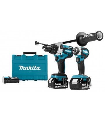 Makita DLX2174TX1 Akku Spezial Set 18 Volt 5.0 Li-ion 2 Maschinen in Transportkoffer