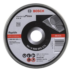 Bosch Skæreskive Lige Inox 125x1,0mm 10 Stk - 2608603255