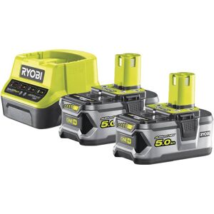 Ryobi Batterisæt - lader + 2x5,0ah batteri - RC18120-250