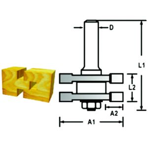 Makita Reversibel Fræser 41,3mm - D-48929