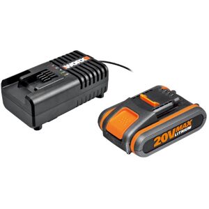 Worx Batteri sæt 20V 4.0Ah 2A lader 60 min.