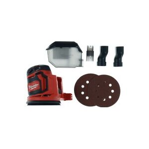 Milwaukee M18 BOS125-0 (Leveres i pose) - Sliber med tilfældigt kredsløb - ledningfri - 6-hastigheders - 125 mm - intet batteri, ingen oplader - 18 V - Uden batteri og oplader - SOLO