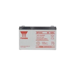 Yuasa NP10-6 Blybatteri 6 V 10 Ah Blyfleece (B x H x T) 151 x 97.5 x 50 mm Fladstik 4,8 mm Vedligeholdelsesfri, VDS-certifikation