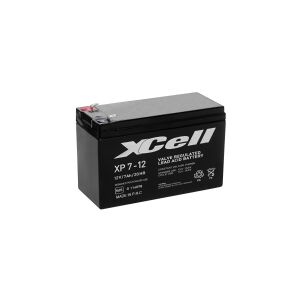 XCell XP712F2 Blybatteri 12 V 7 Ah Blyfleece (B x H x T) 151 x 94 x 65 mm Fladstik 6,35 mm Vedligeholdelsesfri, VDS-certifikation
