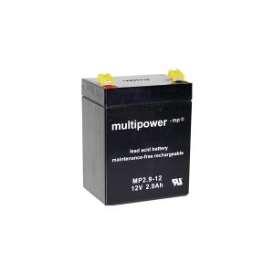 multipower MP2,9-12 Blybatteri 12 V 2.9 Ah Blyfleece (B x H x T) 79 x 107 x 56 mm Fladstik 4,8 mm Vedligeholdelsesfri, Lav selvafladning