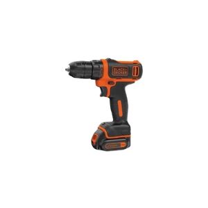 Black & Decker BLACK+DECKER BDCDD12KB-QW - Bor/driver - ledningfri - nøgleløs borepatron 10 mm - 26 N·m - 2 batterier - 10.8 V