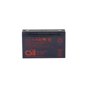 CSB Battery GP 6120 Standby USV Blybatteri 6 V 12 Ah Blyfleece (B x H x T) 151 x 101 x 50 mm Fladstik 4,8 mm, Fladstik 6,35 mm Vedligeholdelsesfri, Lav