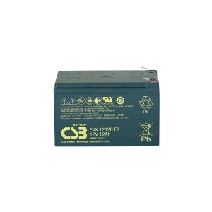 CSB Battery EVX 12120 Blybatteri 12 V 12 Ah Blyfleece (B x H x T) 151 x 100 x 98 mm Fladstik 6,35 mm Cyklusstabilt, Vedligeholdelsesfri, Lav selvafla