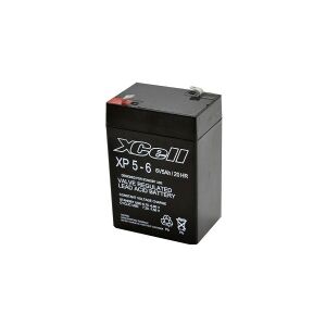 XCell XP 5 - 6 Blybatteri 6 V 5 Ah Blyfleece (B x H x T) 70 x 107 x 47 mm Fladstik 4,8 mm Vedligeholdelsesfri