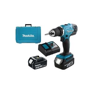 Makita DDF453RFE - Bor/driver - ledningfri - 2-hastigheders - nøgleløs borepatron 13 mm - 42 N·m - 2 batterier - 18 V