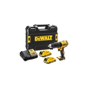 DeWALT DCD778D2T-QW - Hammerbor/skruemaskine - ledningfri - 2-hastigheders - borepatron med nøgle 13 mm - 65 N·m - 2 batterier - 18 V