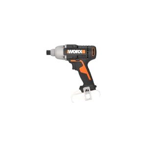 WORX WX291, Slagnøgle, Pistolhåndtag, 1/4, Magnetisk bitholder, Sort, Orange, Børstet - SOLO