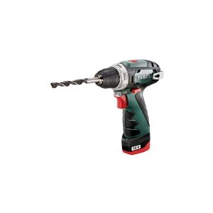 Metabo PowerMaxx BS Basic - Bor/driver - ledningfri - unbrakosokkel 10 mm - 34 N·m - 2 batterier - 12 V