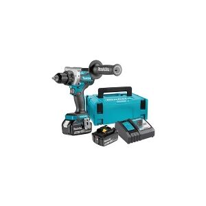 Makita DDF486RTJ - Skruetrækker - ledningfri - 2-hastigheders - nøgleløs borepatron 13 mm - 130 N·m - 2 batterier - 18 V