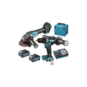 Makita COMBO 40V XGT elværktøjssæt DF001G+GA005G 2*4.0AH MAKPAC