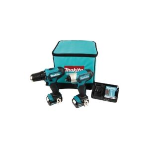 Makita CLX224A, Trådløs kombiboremaskine, Trådløs skruetrækker, Sort, Grøn, 30 Nm, 450 rpm, 1700 rpm, 70 dB