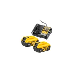 DeWALT DCB1104P2-QW, Batteri- og opladersæt, Lithium-Ion (Li-Ion), 5 At, 18 V, Boremaskine, Elektrisk multiværktøj, Skruemaskine, Borehammer, Slibemaskine, Sort, Gul