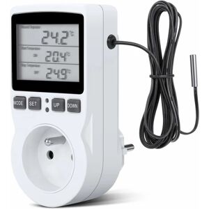 Digital / Varme Køling Termostat Socket LCD Temperatur Controller, 230V til Drivhus Farm Temperatur Controller/Terrarium Termostat(Socket)