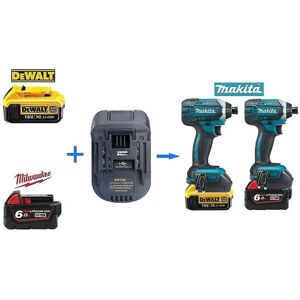 FMYSJ Dewalt Dcb Milwaukee M18 18v/20v lithium batteri konverter adapter til Makita 18v Bl18 serie lithium batterier elværktøj (FMY)