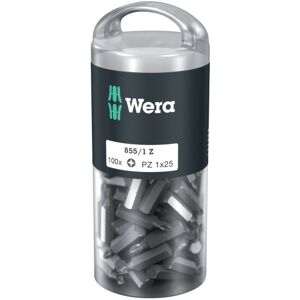 100 Stk Wera 855/1 Z Diy Bits, Pz1 X 25 Mm