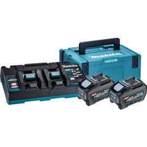 Makita Xgt® 2 Stk. 40 V/5,0 Ah Batteri Og Ladesæt