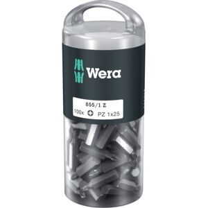 100 Stk Wera 855/1 Z Diy Bits, Pz1 X 25 Mm