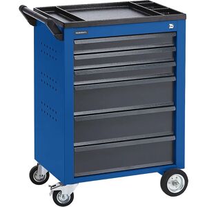 eurokraft pro Carro de herramientas, 6 cajones con bloqueo individual, H x A x P 930 x 630 x 410 mm, azul