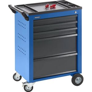 eurokraft pro Carro de herramientas, 5 cajones con bloqueo individual, H x A x P 930 x 630 x 410 mm, azul