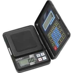KERN Báscula de bolsillo, con calculadora integrada, rango de pesaje hasta 320 g, intervalos de lectura 0,1 g, plato de pesaje 70 x 80 mm