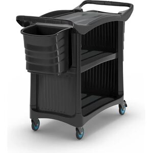 kaiserkraft Carrito de servicio con 3 pisos, con revestimiento, L x A x H 1115 x 525 x 960 mm