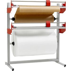 kaiserkraft Portarrollos doble con dispositivo de corte, para papel y láminas de hasta 6 mm, anchura de corte 1600 mm