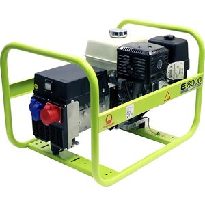 Pramac Generador eléctrico Serie E, gasolina, 400 / 230 V, E 8000: gasolina, 230/400 V, potencia 7 kVA, 3,3 / 5,6 kW
