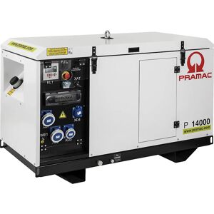 Pramac Generador eléctrico serie P, diésel, 400 / 230 V, P 14000 - potencia COP 3,6 kVA (230 V) / 12,4 kVA (400 V), 3,24 / 9,92 kW