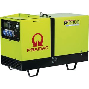Pramac Generador eléctrico serie P, diésel, 400 / 230 V, P 11000 - potencia COP 6,00 kVA (230 V) / 10,00 kVA (400 V), 5,4 / 8,0 kW