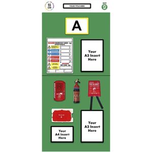 kaiserkraft Cartel informativo para etiquetado individual de estanterías, protección contra incendios, H x A 2000 x 900 mm, verde