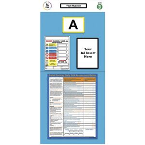 kaiserkraft Cartel informativo para etiquetado individual de estanterías, evaluación, H x A 2000 x 900 mm, azul