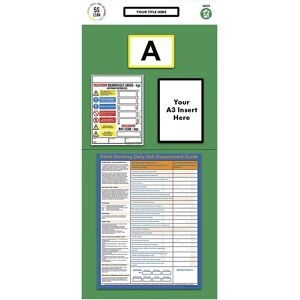 kaiserkraft Cartel informativo para etiquetado individual de estanterías, evaluación, H x A 2000 x 900 mm, verde