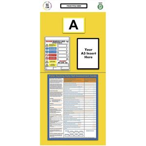kaiserkraft Cartel informativo para etiquetado individual de estanterías, evaluación, H x A 2000 x 900 mm, amarillo