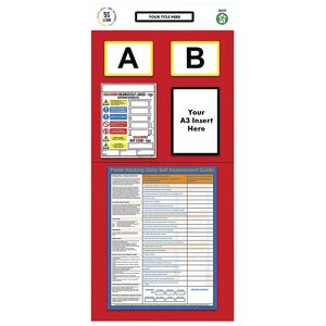 kaiserkraft Cartel informativo para etiquetado doble de estanterías, evaluación, H x A 2000 x 900 mm, rojo