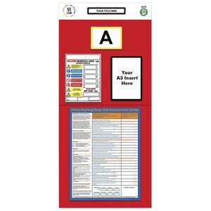 kaiserkraft Cartel informativo para etiquetado individual de estanterías, evaluación, H x A 2000 x 900 mm, rojo
