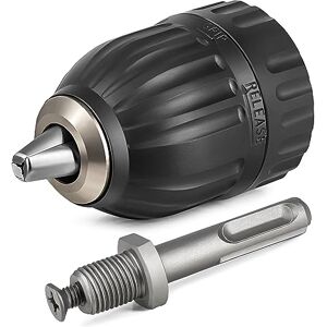 S&R Portabrocas sin llaves 1,5mm ½ 20unf con Adaptador SDS PLUS Mandril para Taladro SDS PLUS a cierre rapido