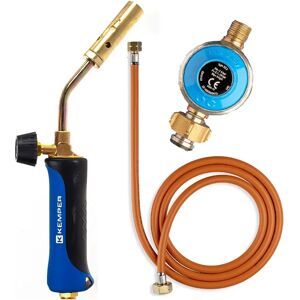 Soplete de gas, KIT 2 botellas Propano 3600W Soldadura Profesional KEMPER