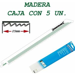 Silverline 5 Hojas de sierra de sable para madera. 240 MM. 5 TPI