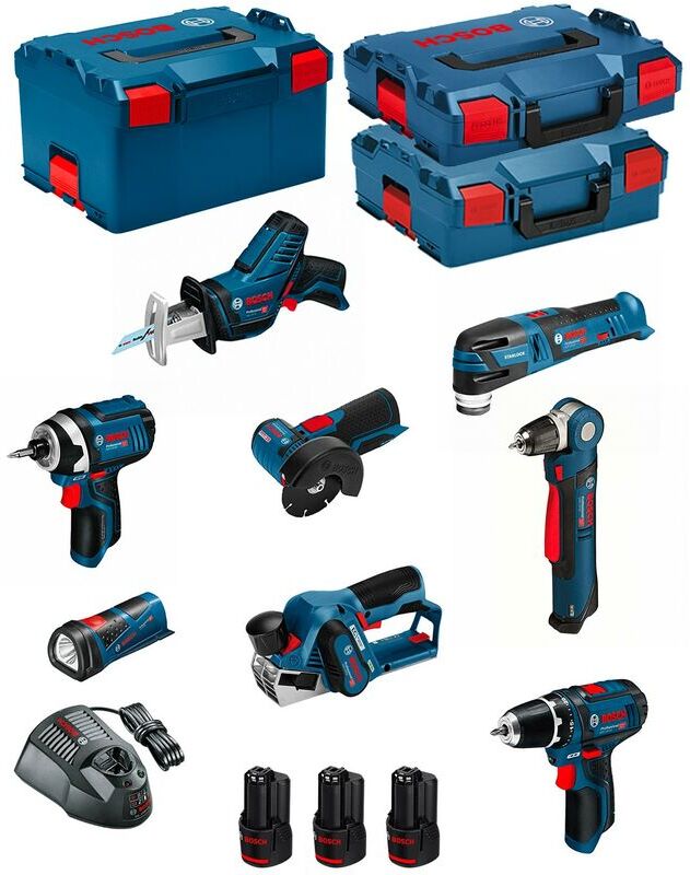 BOSCH Kit 12V BMK8-28ED3 (GSR 12V-15 + GDR 12V-105 + GWB 12V-10 + GWS