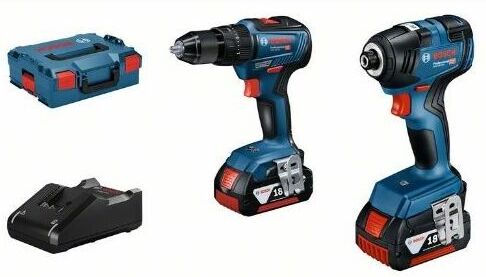 Bosch - Atornillador De Impacto A Batería Gdr 18V-200 + GSB 18V-55 + 2