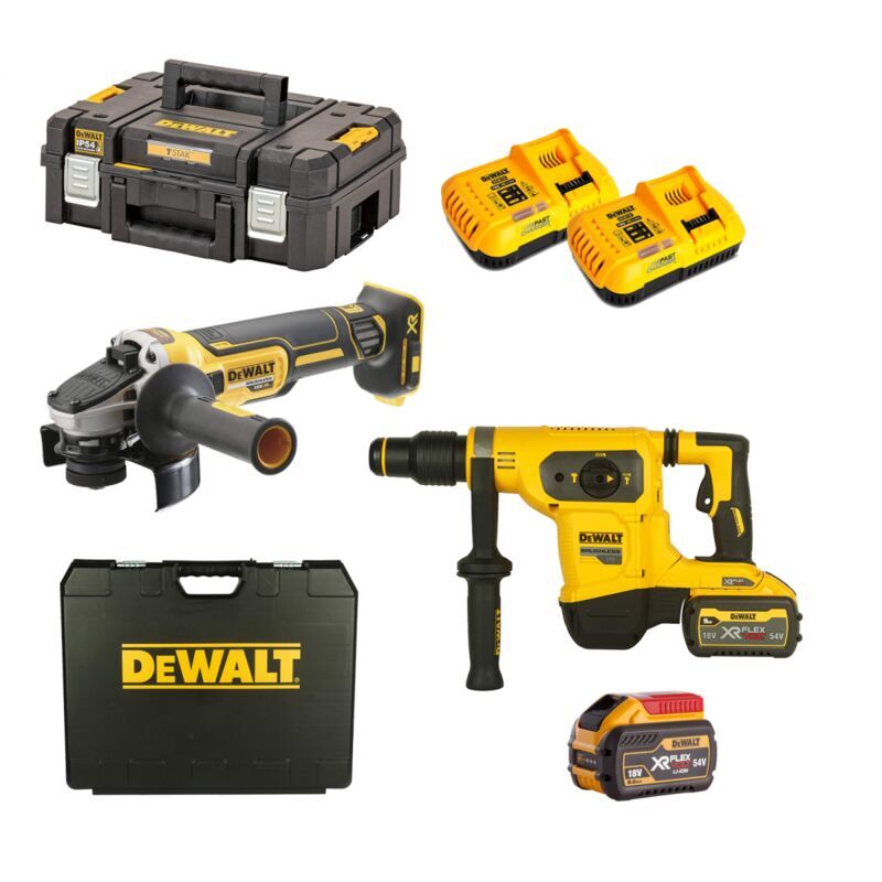 DEWALT Kit Martillo + Amoladora Dewalt Flexvolt 54V CPROF400