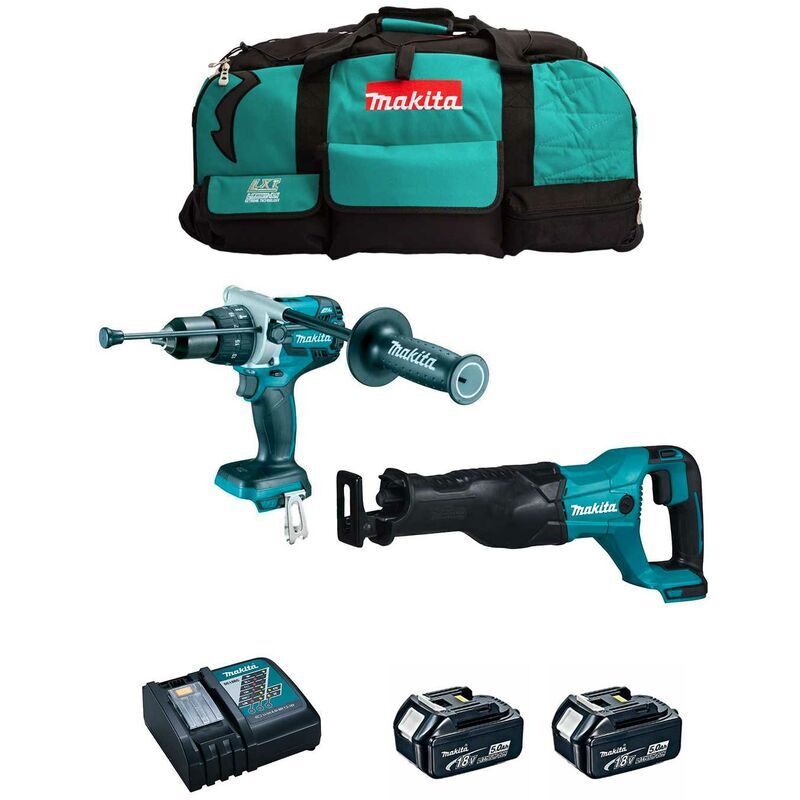 MAKITA Kit MK209 (DHP481 + DJR186 + 2 x 5,0 Ah + DC18RC + LXT600)